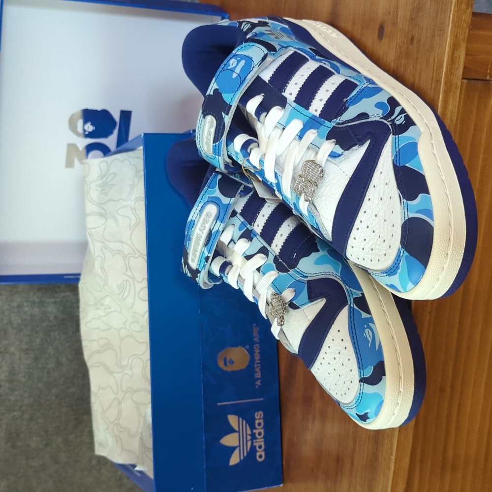 Adidas x A Bathing Ape Blue Sneakers